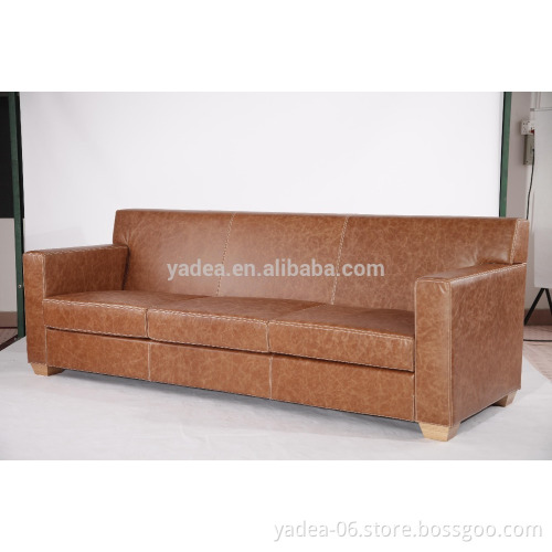 Living room sofa sets full grain leather 1 2 3 seater couch